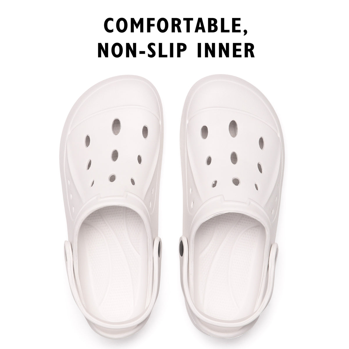 Womens Comfort White Clogs