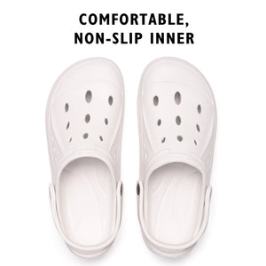 Womens Comfort White Clogs
