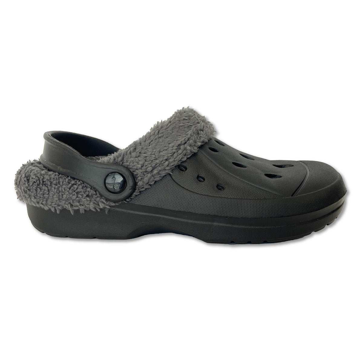 Ladies Fleece Lined Clogs black