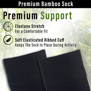 Black 10 Pack Mens Bamboo Blend Socks