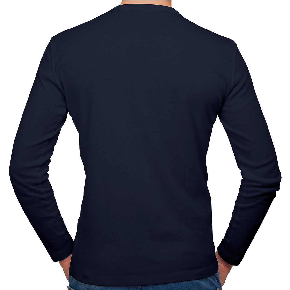 Mens Thermal Underwear Long Sleeve Top Navy