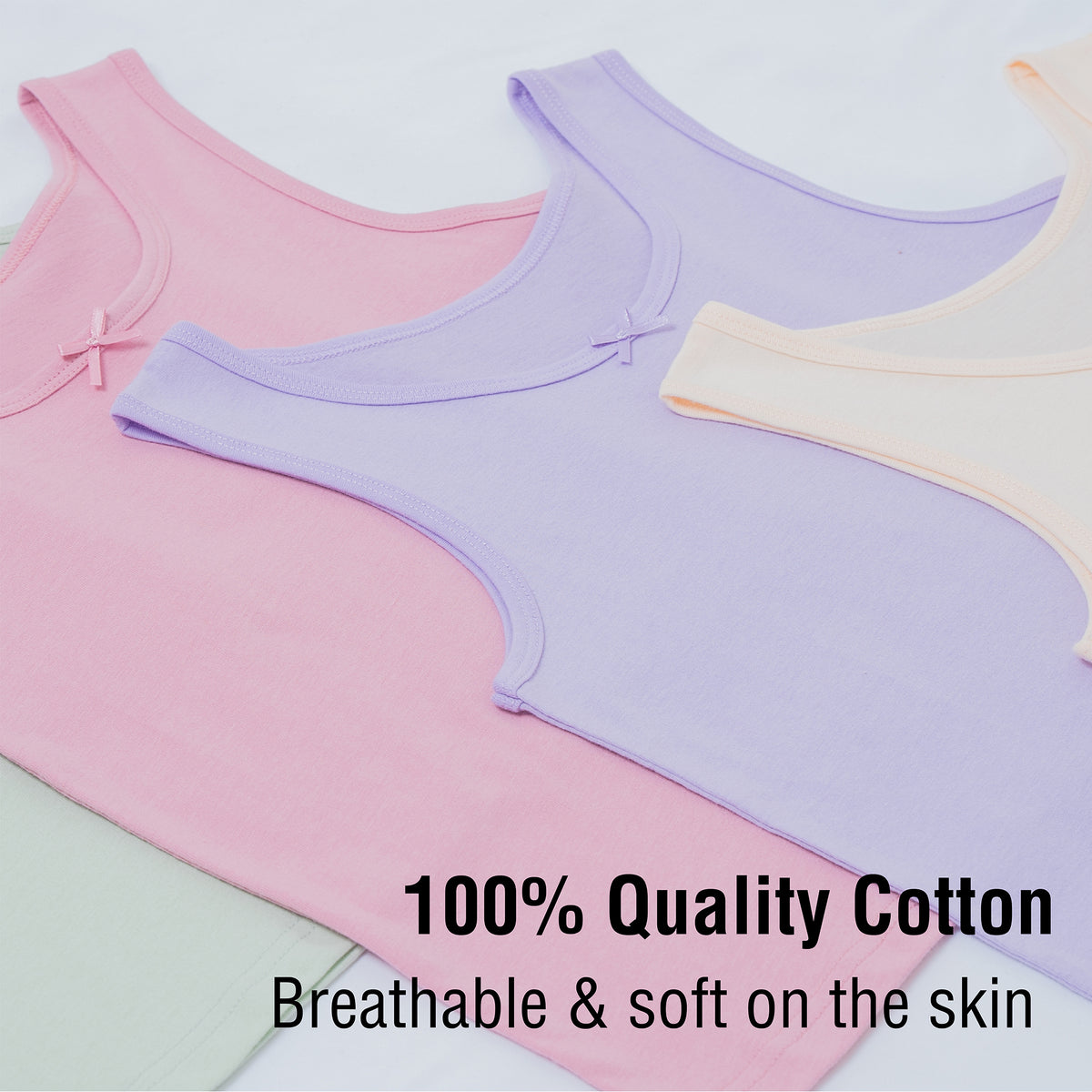 Girls Assorted 5 Pack Vests