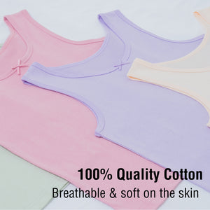 Girls Assorted 5 Pack Vests