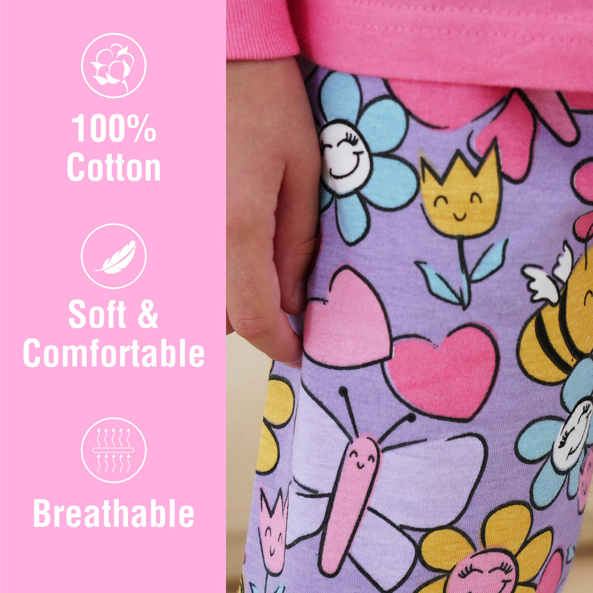 Girls 3PK Bee LS Long Pyjamas - Younger