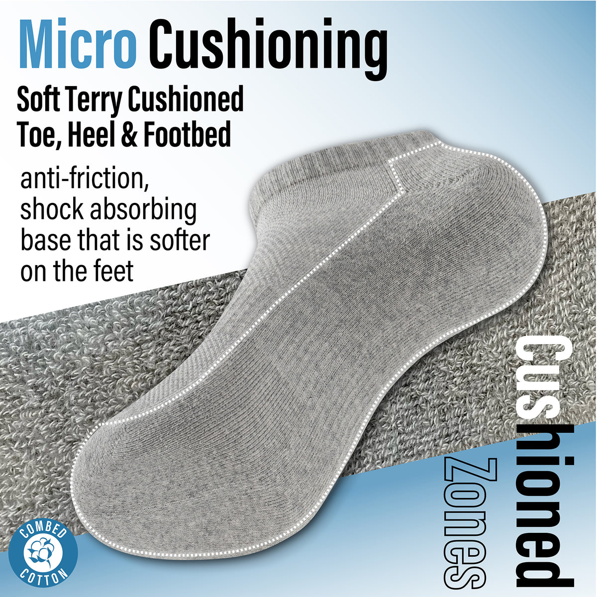 Mens 12pk Half Terry Assorted Trainer Socks