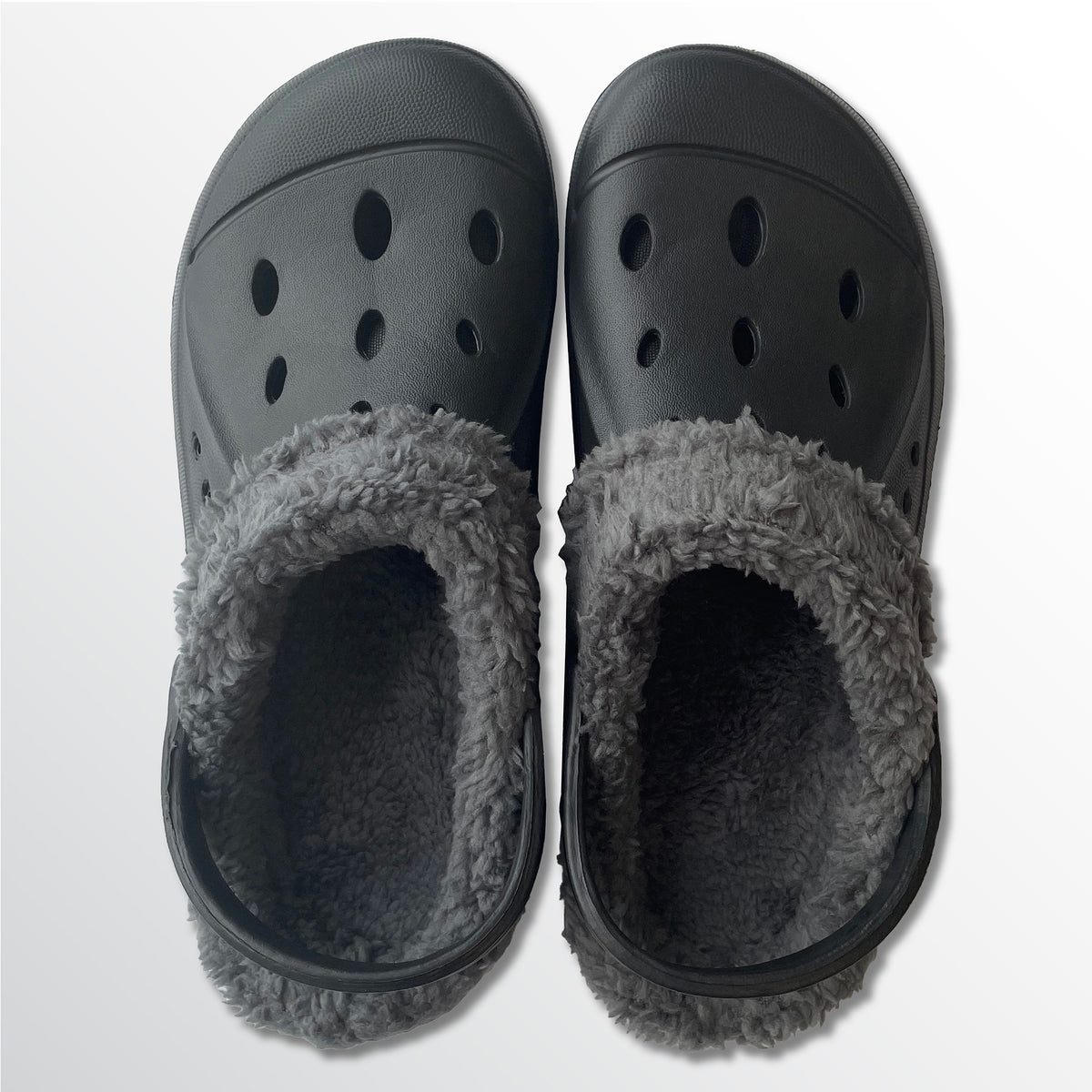 Ladies Fleece Lined Clogs black