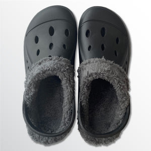 Ladies Fleece Lined Clogs black