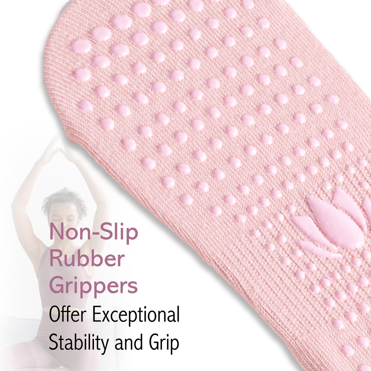 Womens 4pk Yoga & Pilates Pastel Trainer Socks