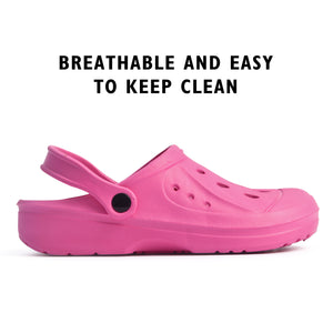 Womens Comfort Hot Pink Clogs