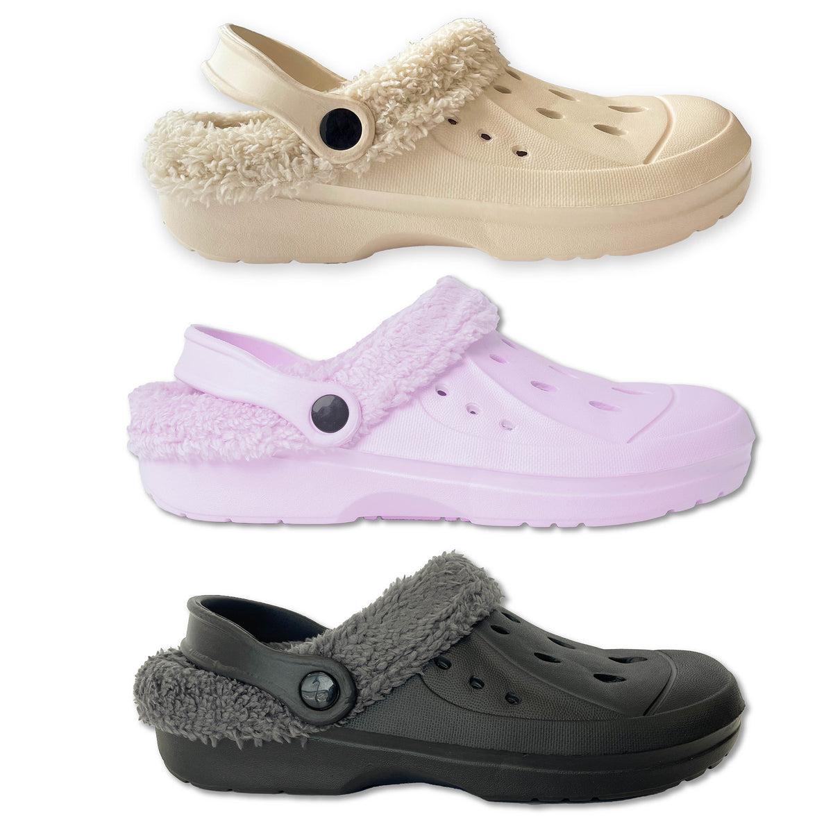 Ladies Fleece Lined Clogs new lilac