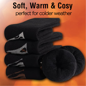 Womens 5 Pack Thermal Socks (Animal Footbed)
