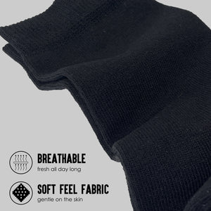 Women 6 Pack Cotton Rich Black Ankle Socks