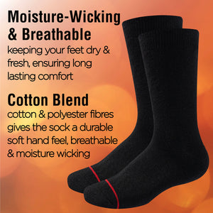 Mens 5 Pack Thermal Socks (Black)