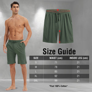 Mens 3PK Blue/Khaki Lounge Shorts