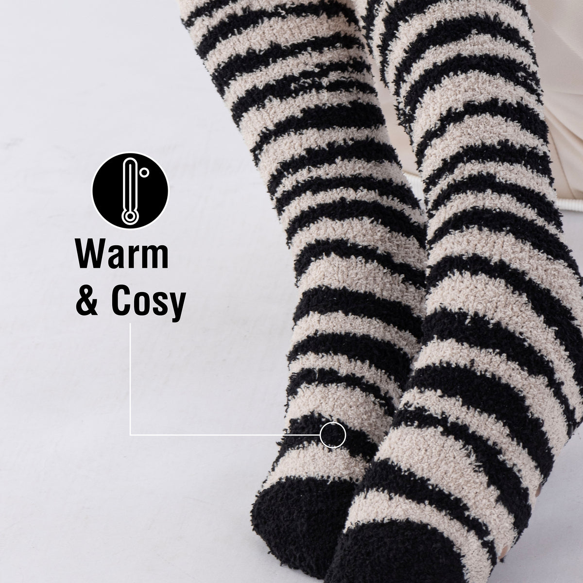 Womens 5pk Netural/Animal Cosy Socks