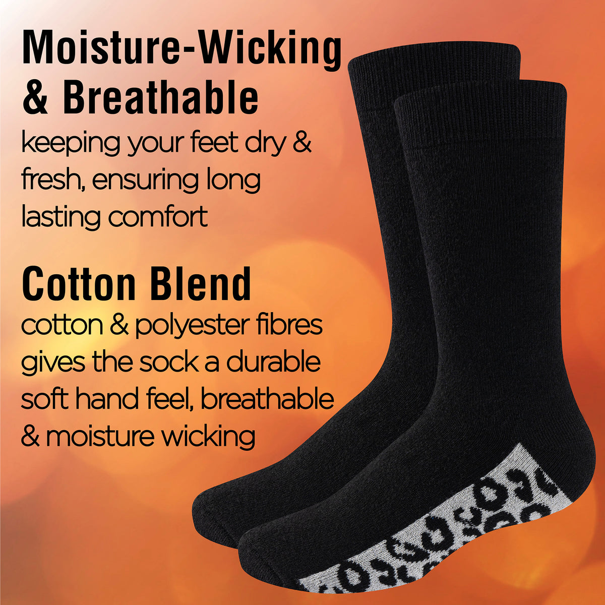 Womens 5 Pack Thermal Socks (Animal Footbed)