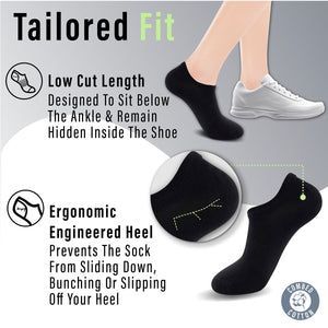 Mens 12pk Low Cut Black Trainer Socks