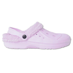 Ladies Fleece Lined Clogs new lilac