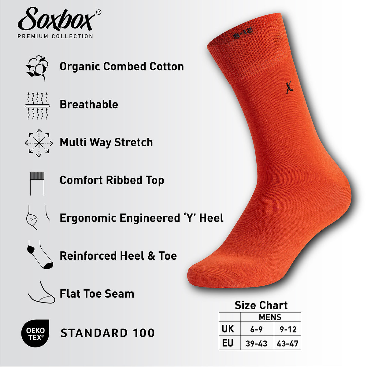 Mens 12PK Assorted Embroidery Socks - Soxbox