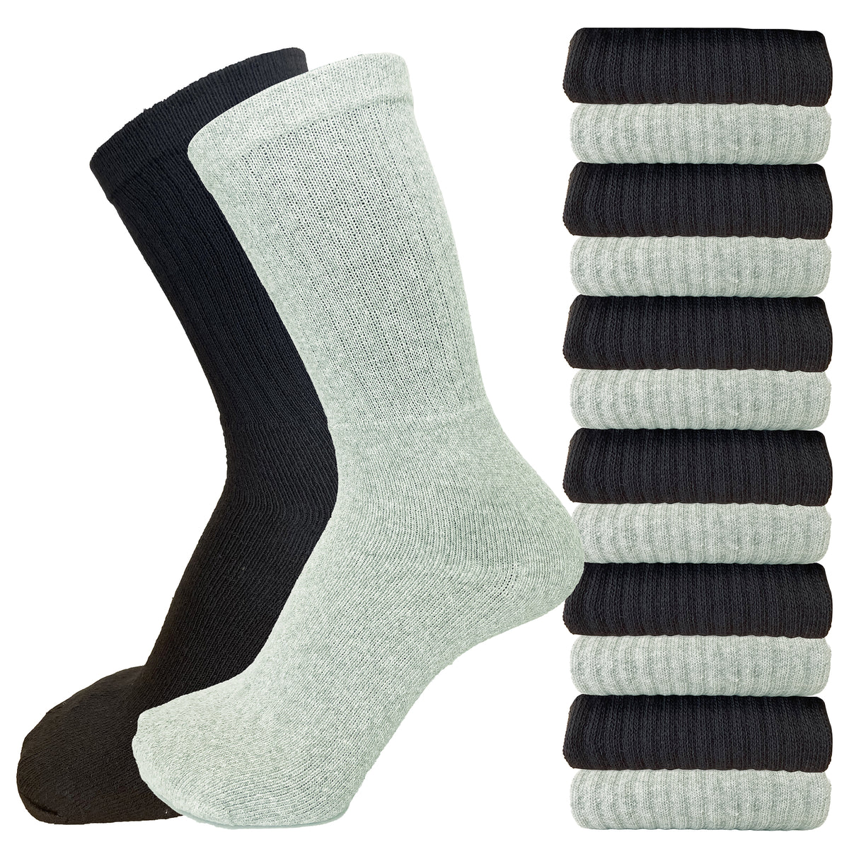 Mens 12 Pack Leisure Socks Assorted