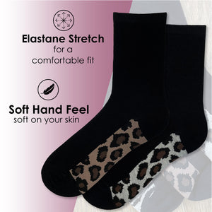 Womens 10 Pack Design Socks (Animal Footbed)