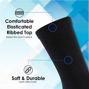 Kids 12 Pack Soft Black Ankle Socks