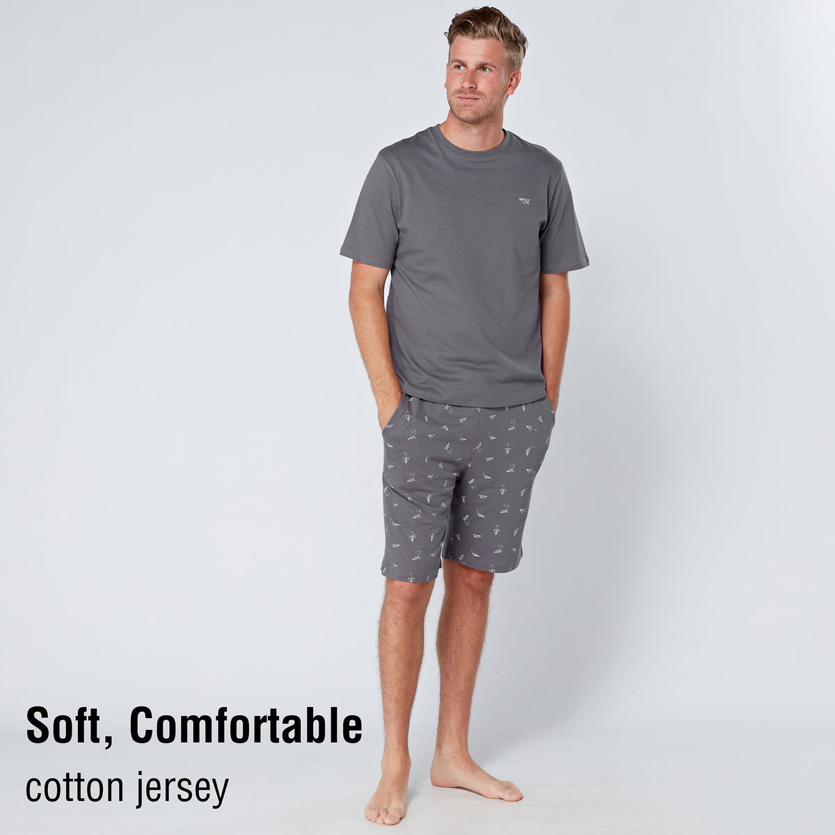 Plane Design Shorty Pyjama Set