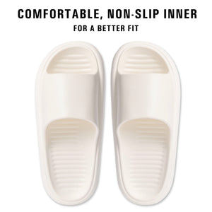 Ladies Anti-Slip Adult Sliders Cream
