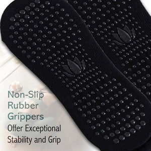 Womens 4PK Yoga & Pilates Black Trainer Socks