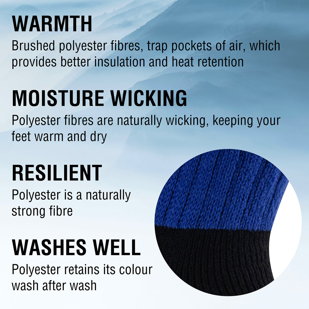 Mens 3 Pack Brushed Lounge Socks Colour Block
