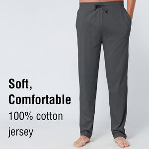 Dark Grey Open Leg Lounge Pants With Ribbed Waistband