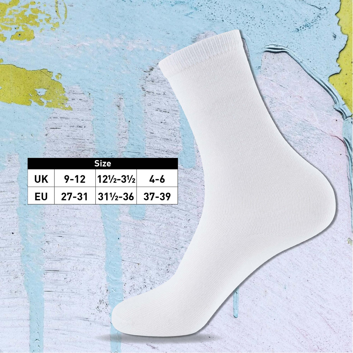 Boys 12pk solid white socks