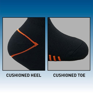 Mens 5 Pack Peformance Trainer Liner Sports Socks Black