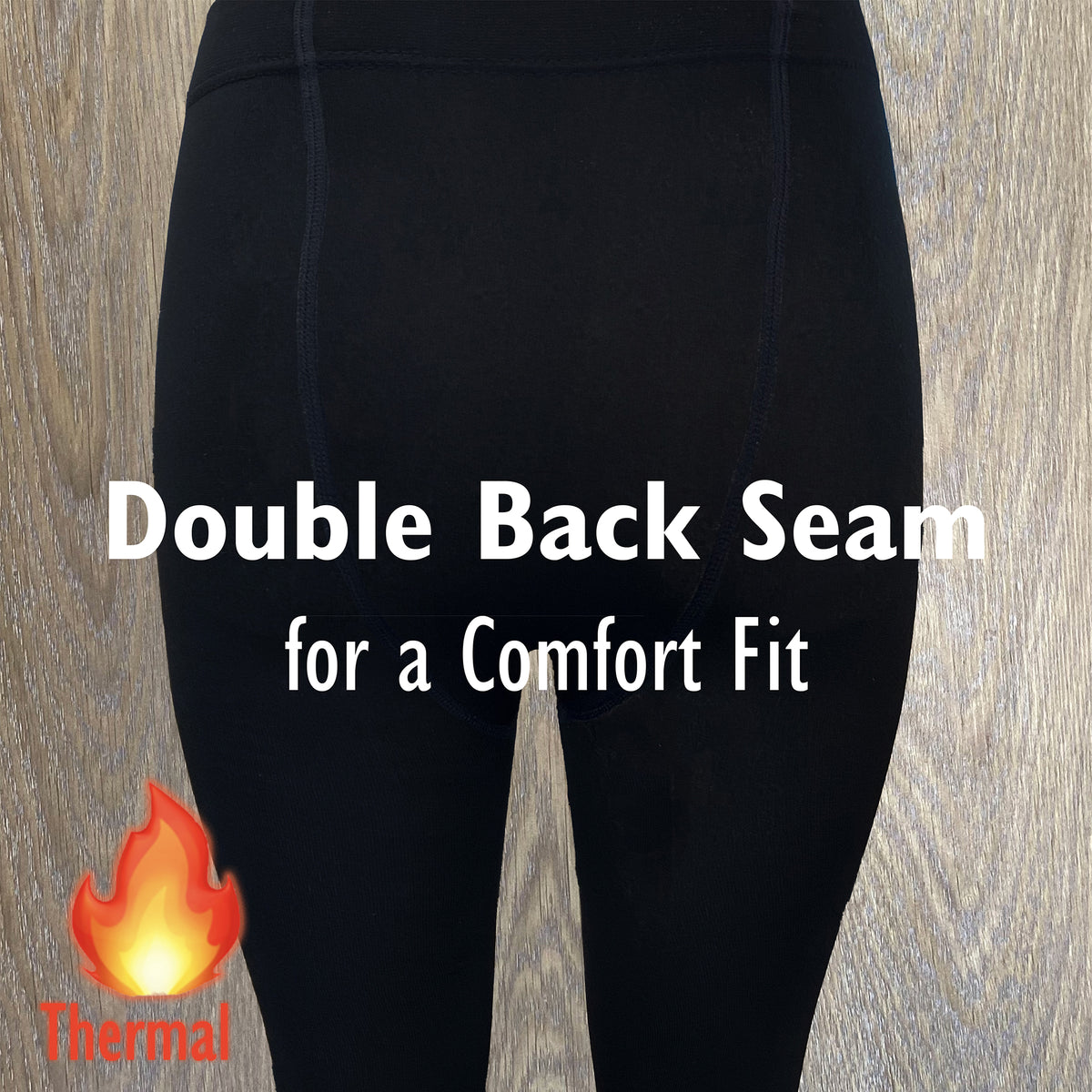 Womens 2pk Black Cosy Tights