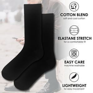 12PK Mens Black Ankle Socks - New