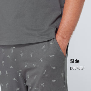 Plane Design Shorty Pyjama Set