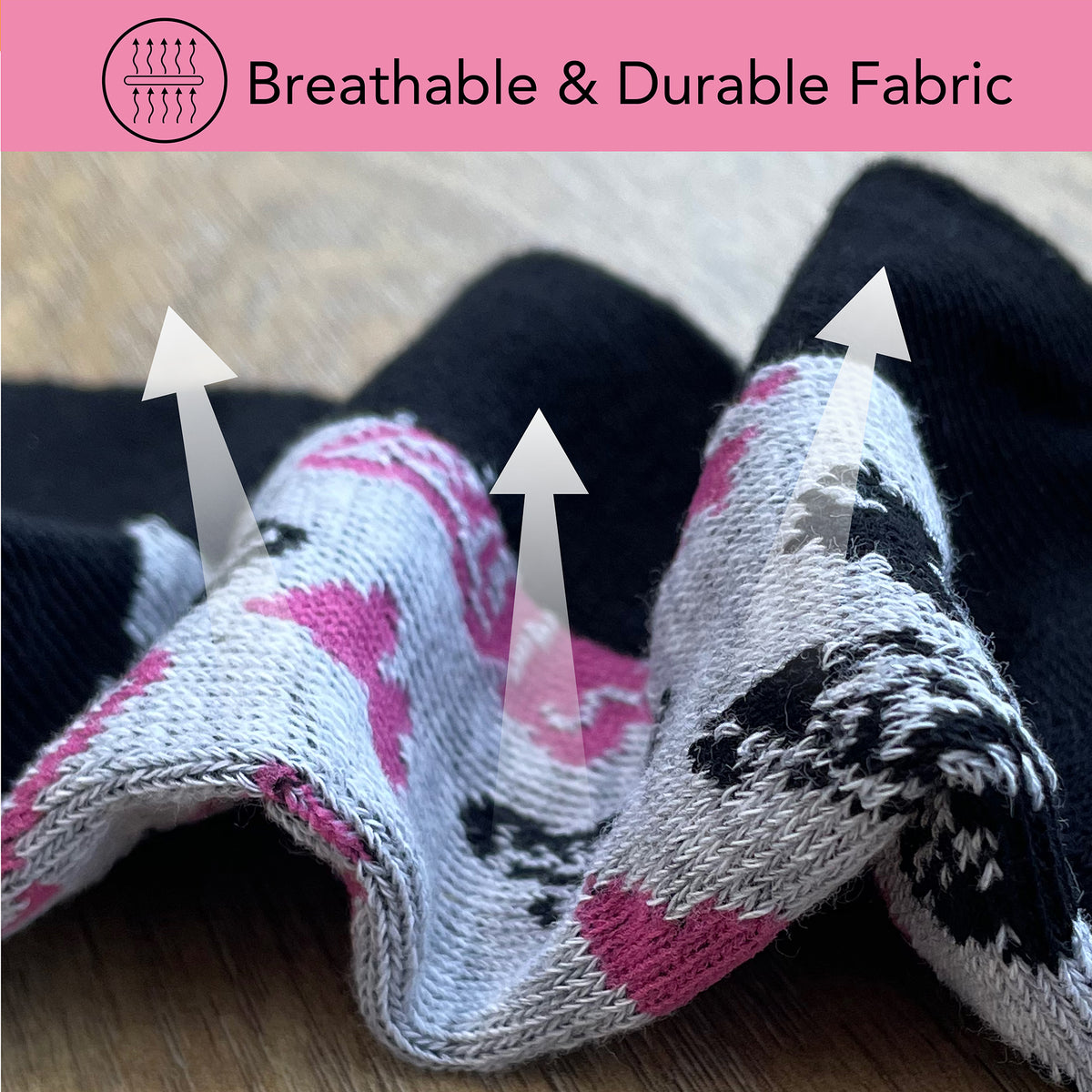 Butterfly Footbed Design Socks 5 Pack