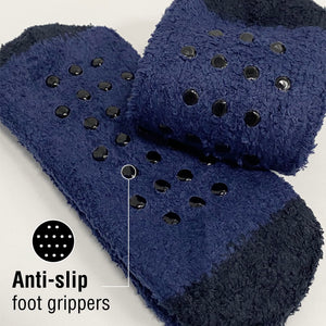 5PK Mens Cosy Socks Blue/Black