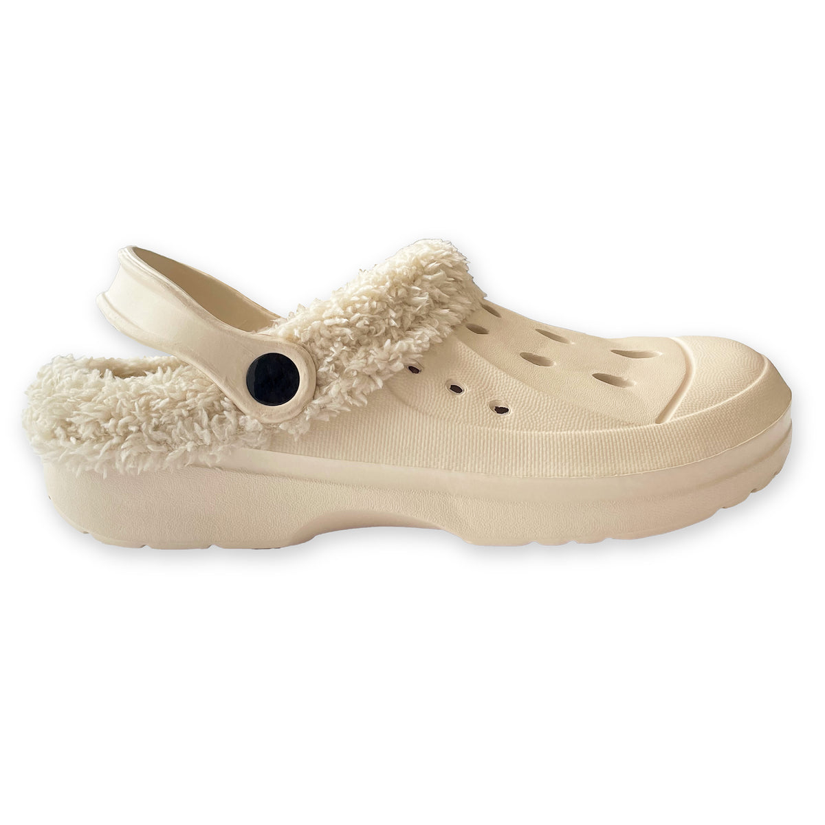 Ladies Fleece Lined Clogs beige