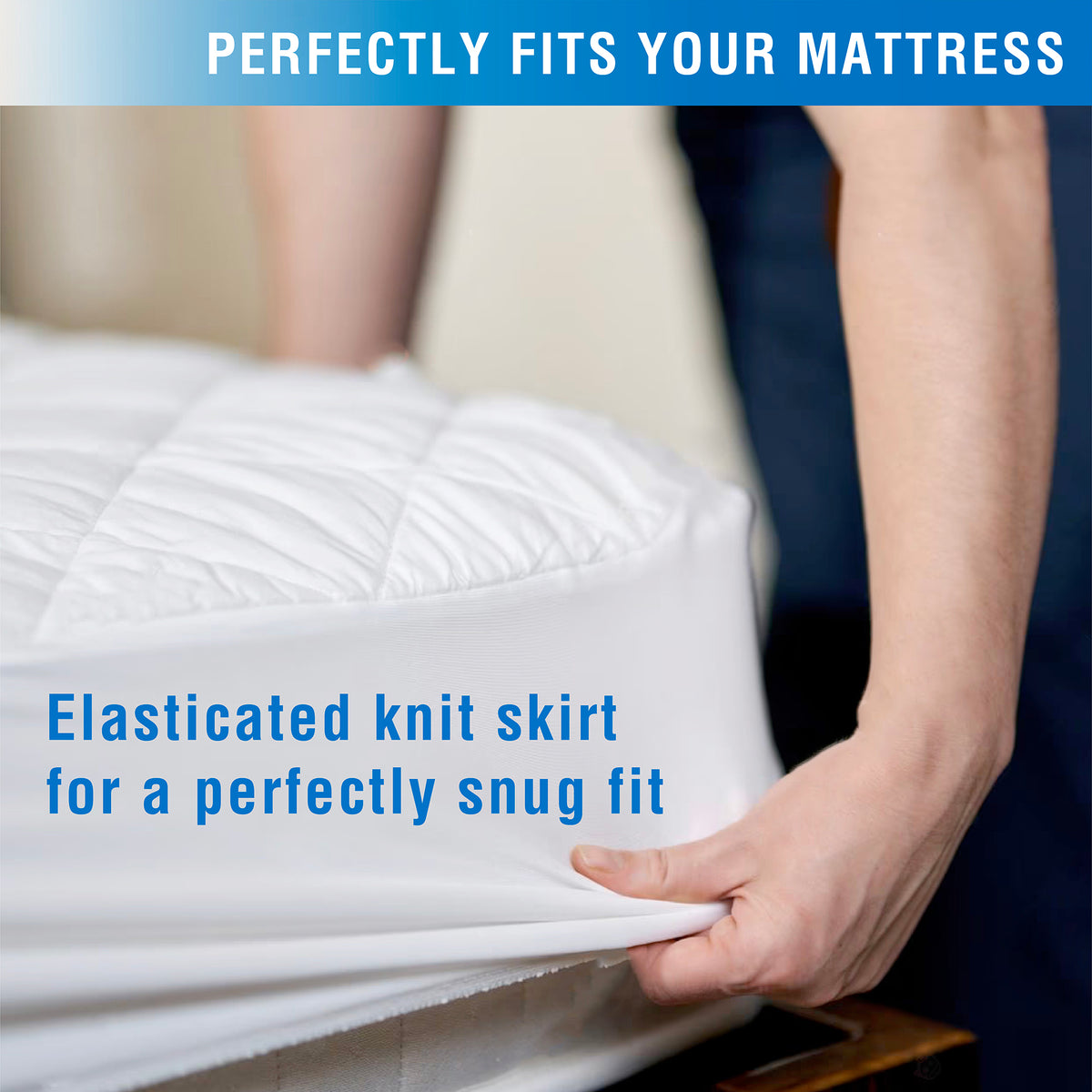 Quilted Mattress Protector Waterproof White