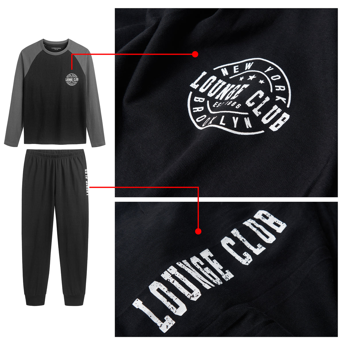3PK Boys New York LS Long Pyjamas
