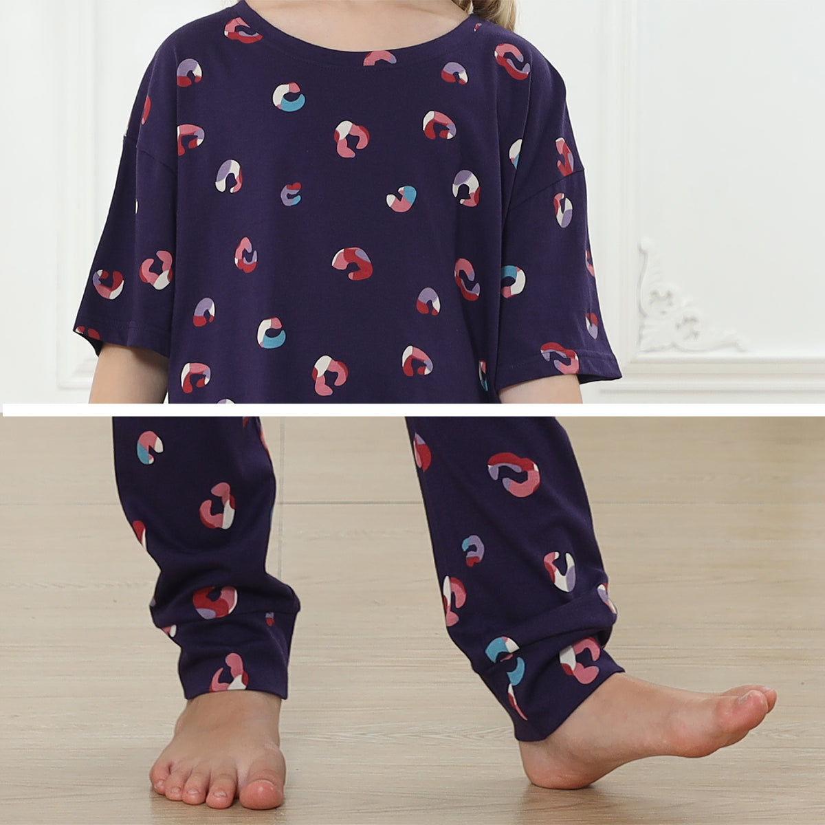 Girls Cosy animal Print Pyjamas