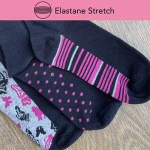 Butterfly Footbed Design Socks 5 Pack