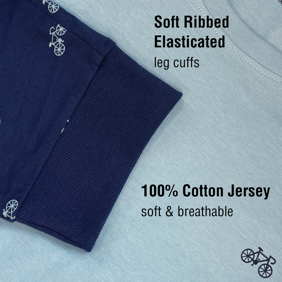 Mens Bike Design Long Pyjamas