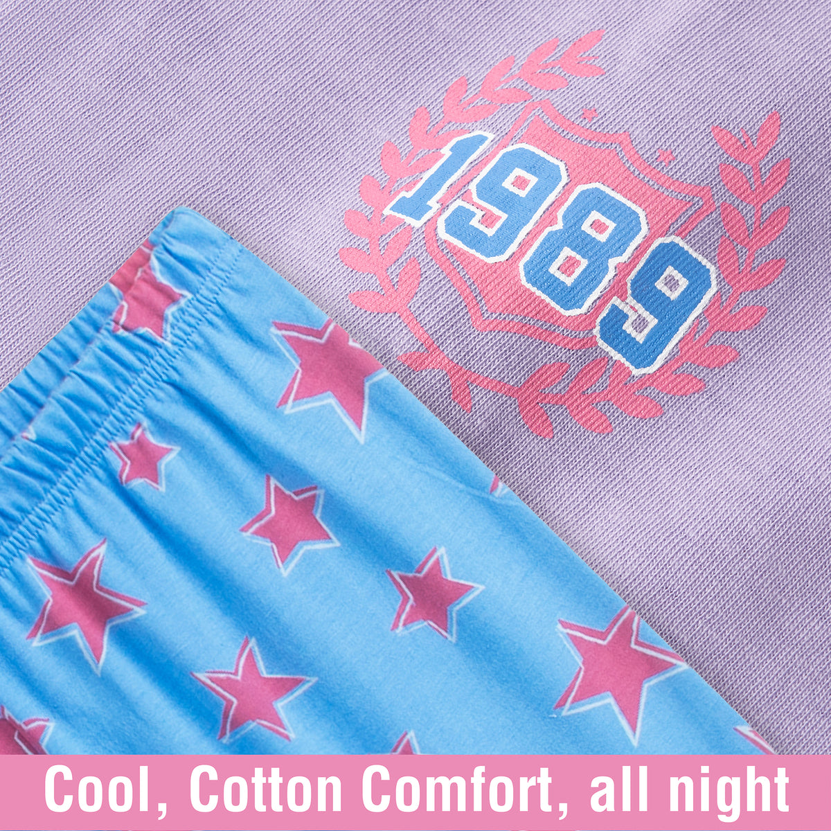 Girls 3PK College SS Long Pyjamas