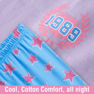 Girls 3PK College SS Long Pyjamas