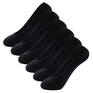 Womens 6pk Black Invisible Socks