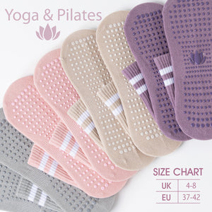 Womens 4pk Yoga & Pilates Pastel Ankle Socks