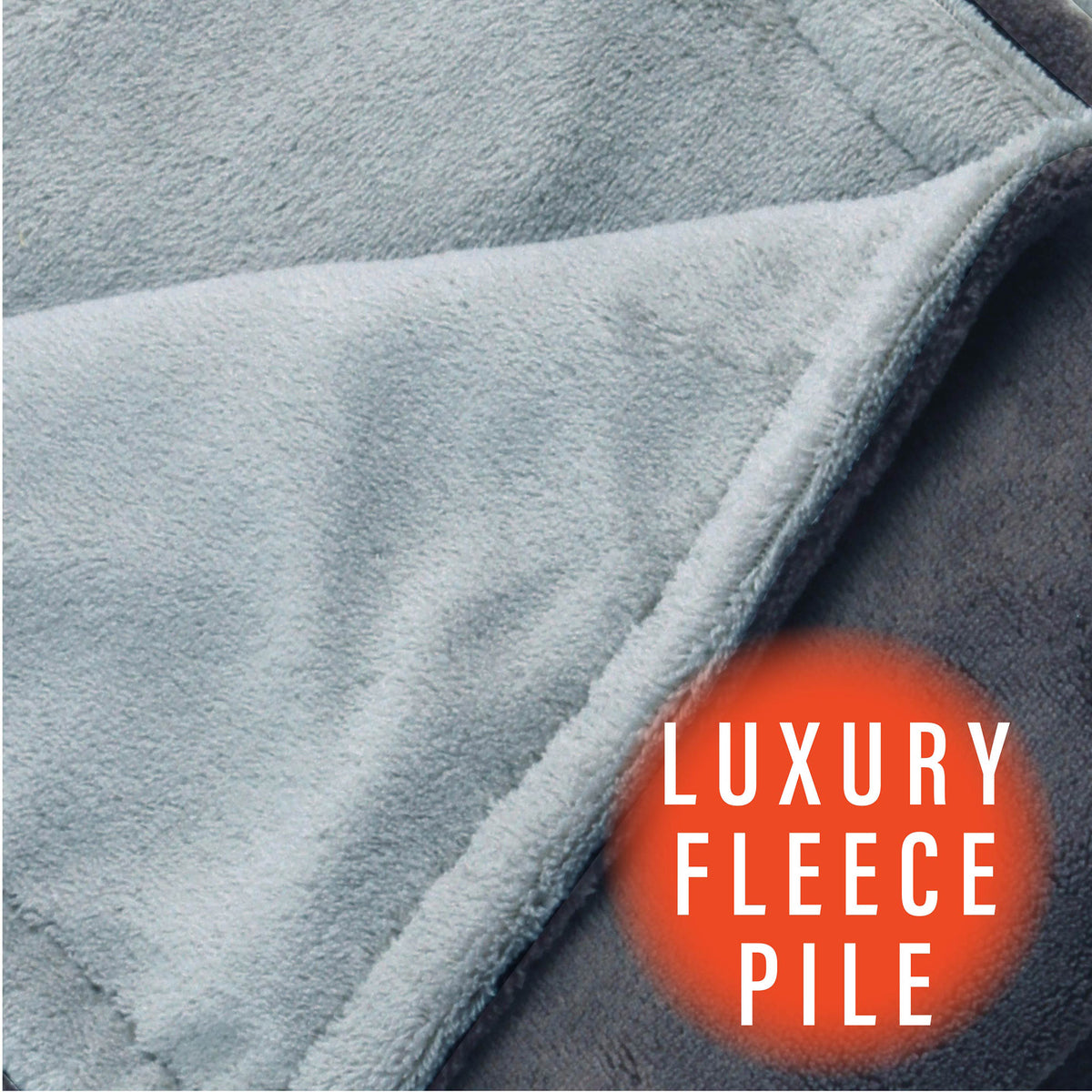 Luxurious Dark Grey Fleece Heated Electric Throw