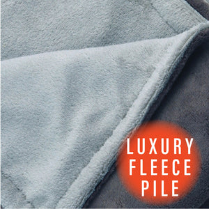 Luxurious Dark Grey Fleece Heated Electric Throw